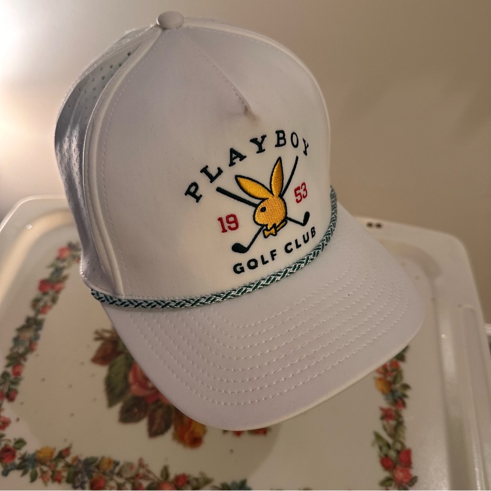 🌈 Playboy White Golf Club Hat from Lids